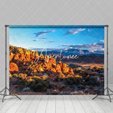 Aperturee - Aperturee Magnificent Blue Sky Sunlit Mountain Scene Backdrop